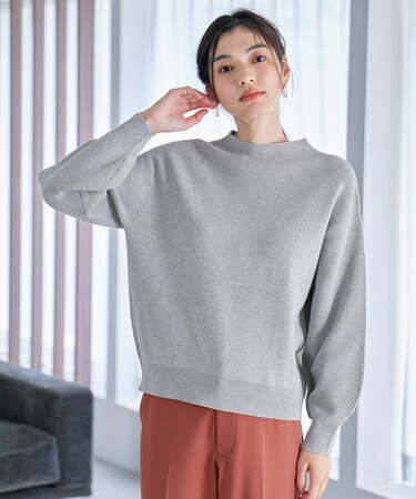 【洗濯機可能/8色展開】ソフトタッチポリエステルニット