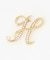 パールイニシャルブローチ