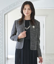 ライトツイード ノーカラージャケット