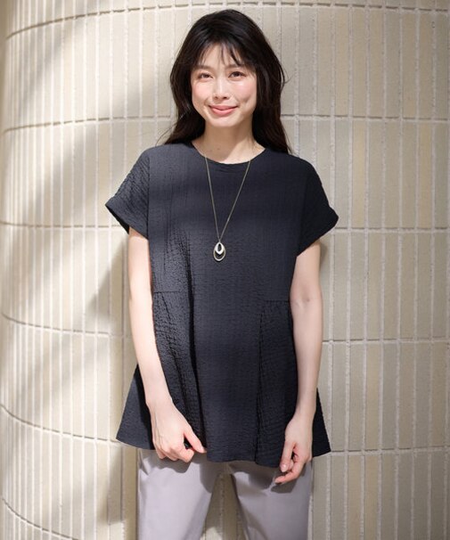 【洗濯機可】フクレジャージチュニック