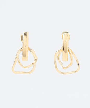 【WEB限定】オーバルダブルリングピアス(両耳用)