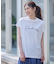【汗ジミ防止加工】シルケットスムースフレンチスリーブ刺繍ロゴTシャツ
