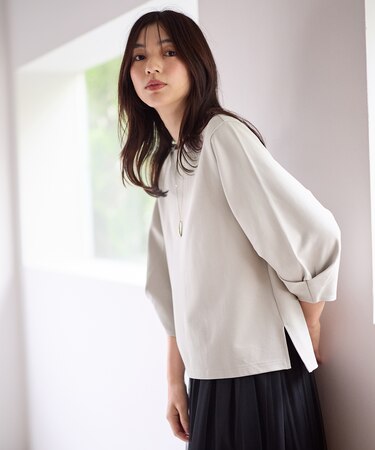 袖タックプルオーバー