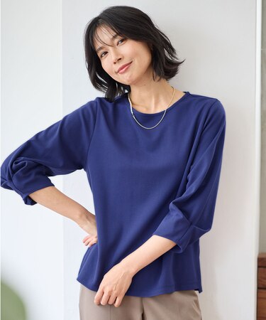 袖タックプルオーバー