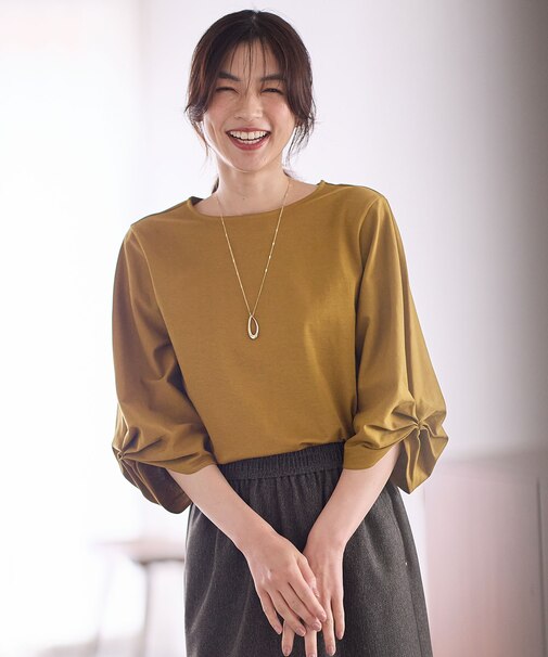 シルケットスムースタックスリーブプルオーバー