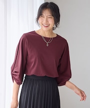 シルケットスムースタックスリーブプルオーバー