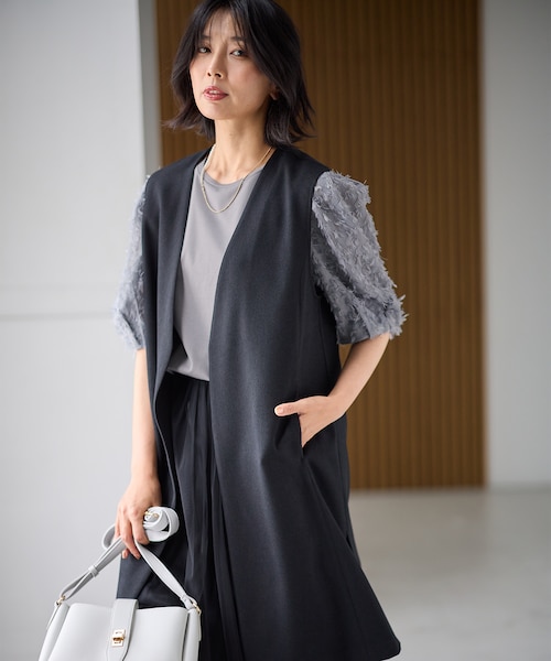 ⭕️ブラックミンクフード付きロングジレ mb3230-1.jpg