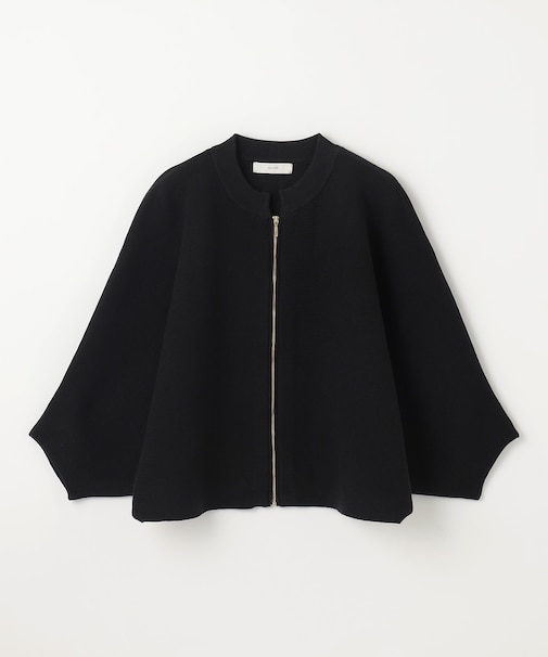 【洗濯機可】ポンチョジップカーディガン