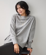 【洗濯機可/6色展開】ムースタッチボクシーニット