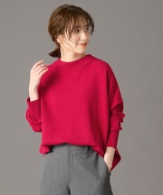 【洗濯機可/6色展開】ムースタッチボクシーニット