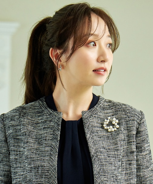 サークルパールブローチ