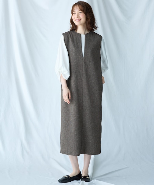 クラシカルツイードワンピース