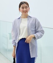 【洗濯機可】シアーストライプシャツ