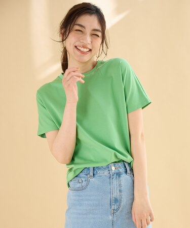 【新色追加/10色展開/洗濯機可/UVケア/接触冷感】プレミアムベーシック半袖Tシャツ