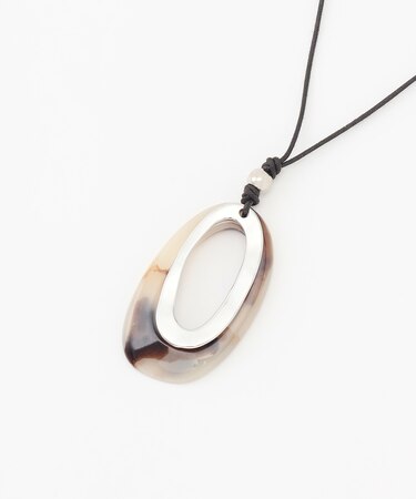 マーブルフープネックレス