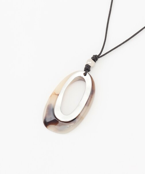 マーブルフープネックレス