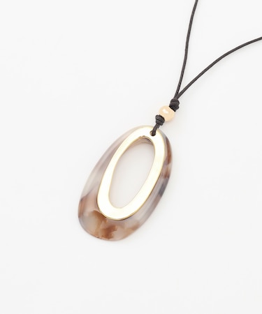 マーブルフープネックレス