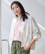 【手洗い可能】ヨーロピアンリネンシャツブラウス