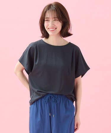 【吸水速乾/イージーケア/UVカット/接触冷感】さらさらDRYブラウス