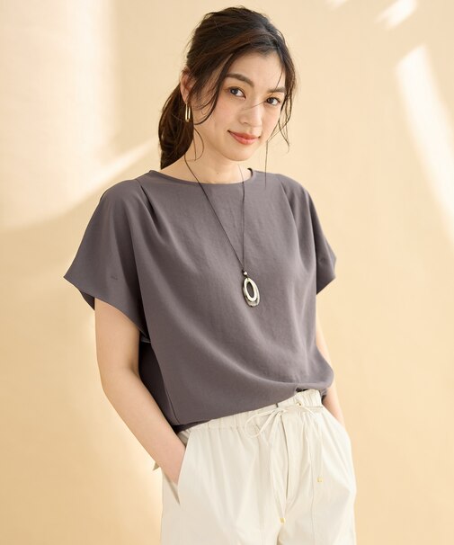 【吸水速乾/イージーケア/UVカット/接触冷感】さらさらDRYブラウス