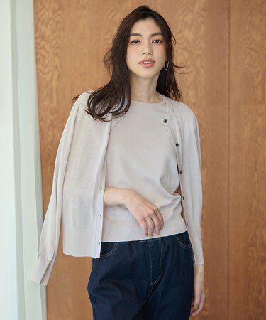 【2SET】ニットツインセット（ノースリーブニット＋カーディガン）