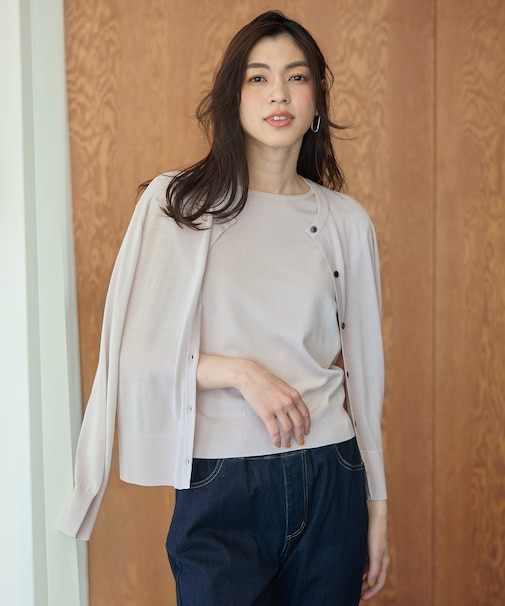 【2SET】ニットツインセット（ノースリーブニット＋カーディガン）