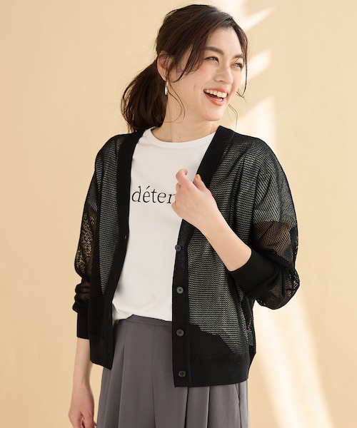 ✨極美品✨アニエスベー ファム カーディガン バックプリント 近年モデル 孔雀 JX74 CARDIGAN カーディガン ｜agnès b. FEMME（ファム