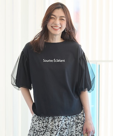 【洗濯機可/接触冷感/UVケア】エニィファンクションバルーンスリーブTシャツ