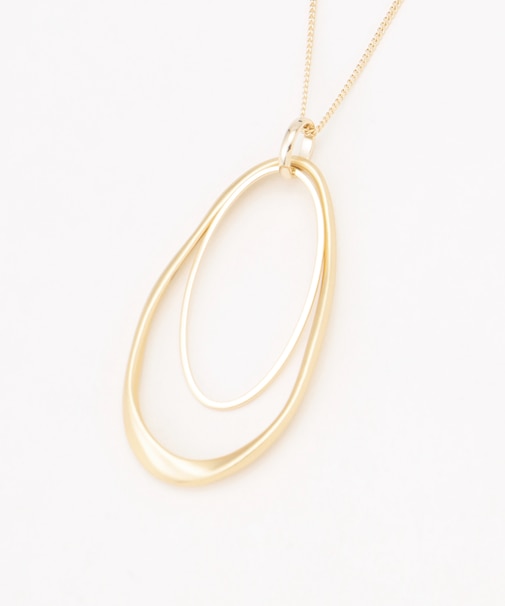 ２連ドロップフープネックレス
