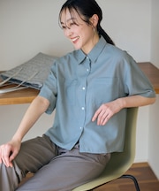 【洗濯機可】シアーテックリネンシャツ