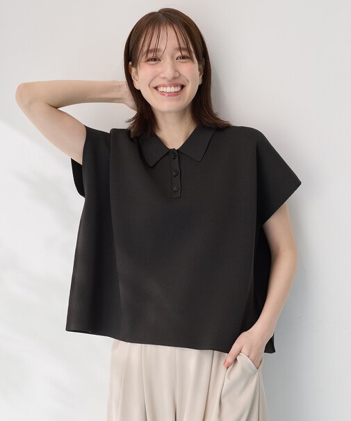 【洗濯機可/アンチピリング/UVカット】ミラノリブニットポロ