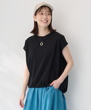 【洗濯機可/UVケア】シルケットスムースドロストＴシャツ