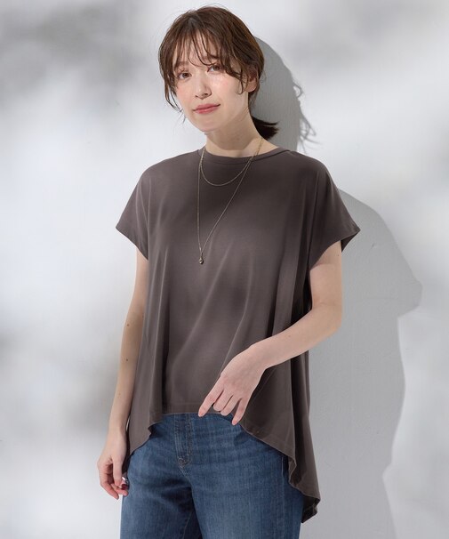 【洗濯機可/UVケア】シルケットスムースチュニック