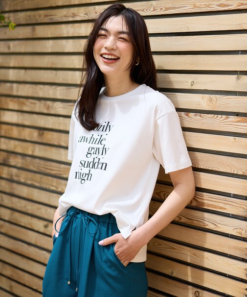【洗濯機可/UVケア/接触冷感】半袖ロゴＴシャツ