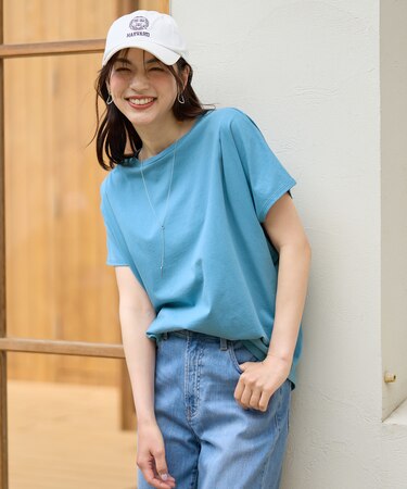 【新色追加/洗濯機可/接触冷感/UVケア】エニィファンクションフレンチスリーブTシャツ