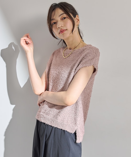 F168 美品 M 38 ハナエモリ ラメ入り ニット アンサンブル レディース F168 美品 M 38 ハナエモリ ラメ入り ニット アンサンブル