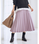【新色追加/洗濯機可/ウエストゴム】ウーリッシュプリーツスカート