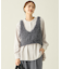 【手洗い可】ロングシャギーニットベスト