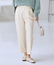 【6サイズ展開/裏起毛/ウエストゴム】ウォームテーパードパンツ