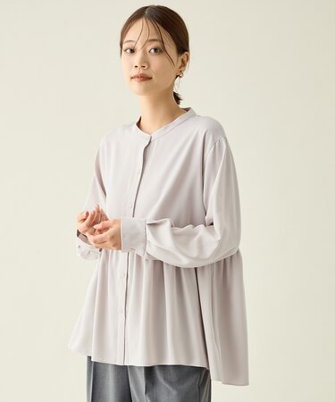 【速乾/抗菌防臭/UVカット】エニィファンクションペプラムブラウス
