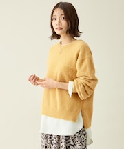 ショートシャギープルオーバーニット