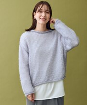 【手洗い可】レーシーネットニット