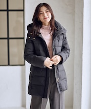 【洗濯機可/フード取り外し可能/撥水】楽映えリッチロング丈ダウン