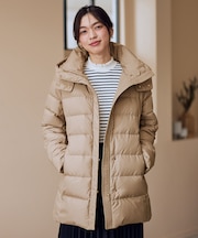 【洗濯機可/フード取り外し可能/撥水】楽映えリッチロング丈ダウン