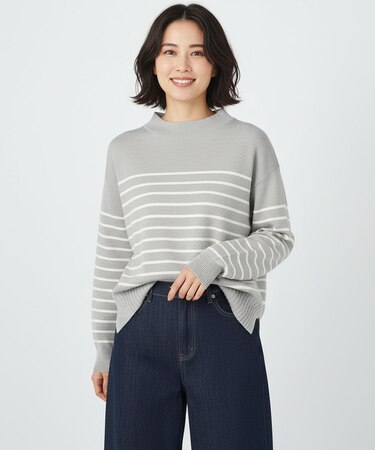 【新色追加】ハイネックデイリーニット