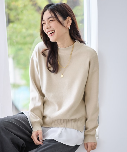 【新色追加】ハイネックデイリーニット