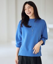 【5色展開/洗濯機可/静電防止】ハイネックデイリーニット