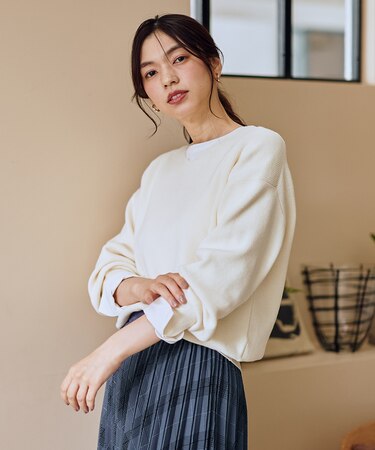 【8色展開】Vネックデイリーニット