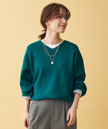 【8色展開】Vネックデイリーニット