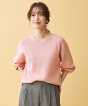 【8色展開】Vネックデイリーニット